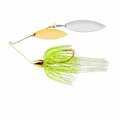 Gran Momento Gold Frame Double Willow Spinnerbait White & Chartreuse Fishing Lure GR2977209